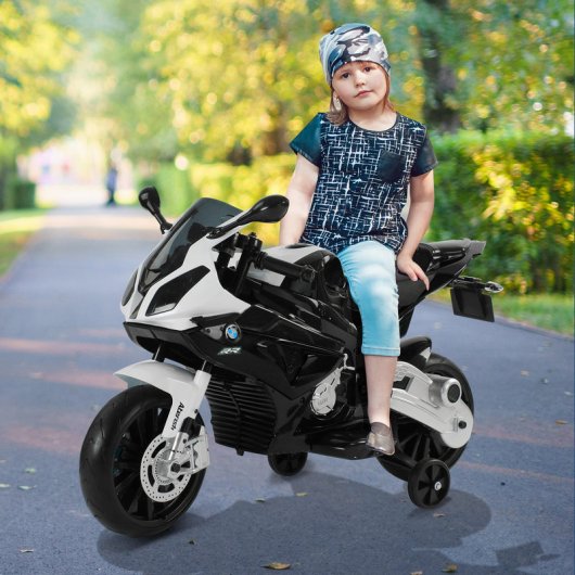 HomCom BMW Moto Eléctrica Infantil 12V Blanca