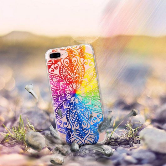 WoowCase Funda de Silicona Mandala para iPhone 8 Plus