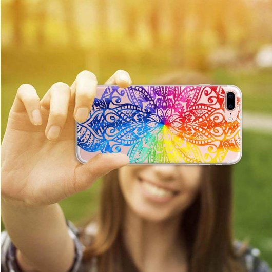 WoowCase Funda de Silicona Mandala para iPhone 8 Plus