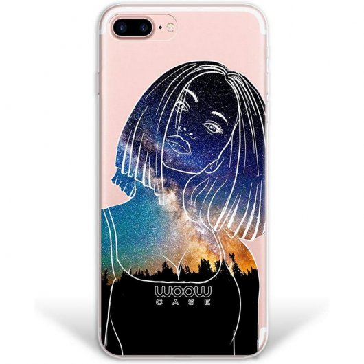 WoowCase Funda de Silicona Chica Universo para iPhone 8 Plus