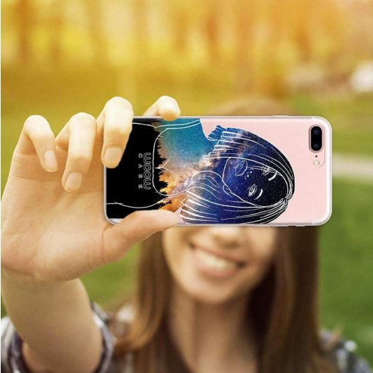 WoowCase Funda de Silicona Chica Universo para iPhone 8 Plus