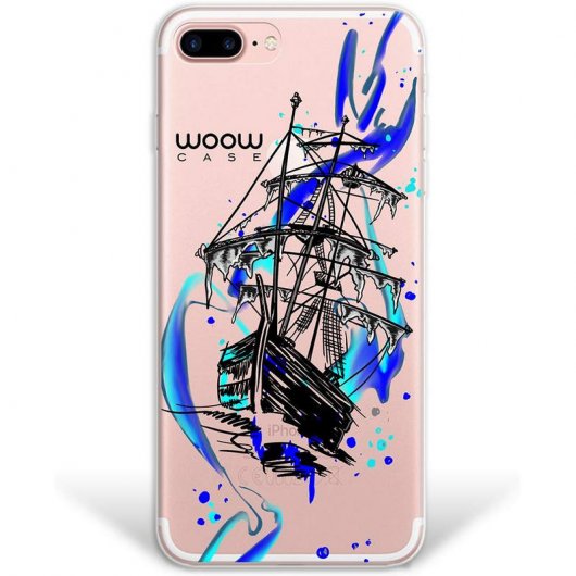 WoowCase Funda de Silicona Barco Fantasma iPhone 8 Plus