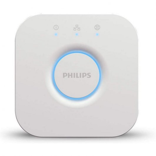 Philips Hue White Pack Bombilla LED E27 9W Blanco Cálido + Puente + Interruptor Inalámbrico