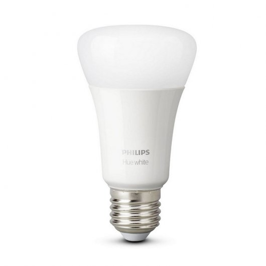 Philips Hue White Pack Bombilla LED E27 9W Blanco Cálido + Puente + Interruptor Inalámbrico