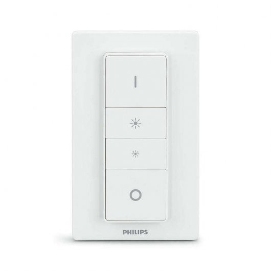 Philips Hue White Pack Bombilla LED E27 9W Blanco Cálido + Puente + Interruptor Inalámbrico