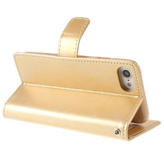 Mercury Goospery Funda Billetera Dorada para iPhone 7/8