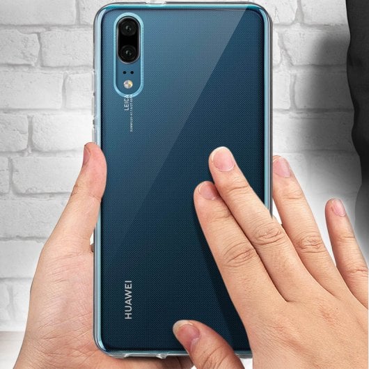 Coque en silicone transparente Avizar + verre trempé pour Huawei P20