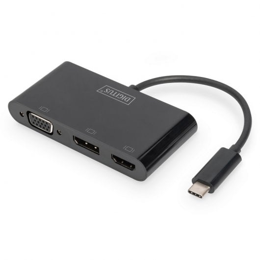 Digitus Adattatore USB-C™ 3in1 triplo per monitor (HDMI, DP, VGA)