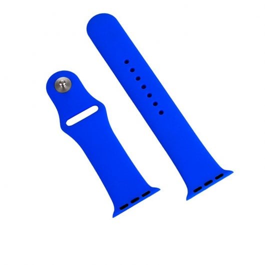 Bracelet en caoutchouc bleu froid pour Apple Watch 38/40 mm Series 1/2/3/4/5