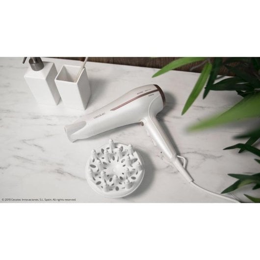 Secador Cecotec Bamba IoniCare 5200 Aura iónico 2300W Difusor Branco