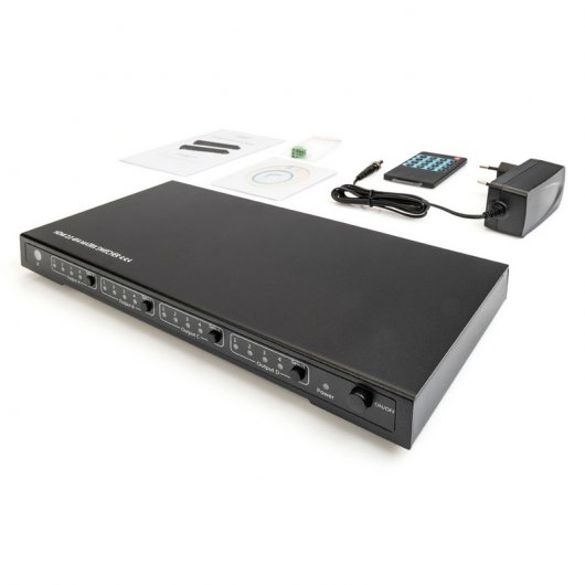 Digitus Concentrador Matriz HDMI 4K Negro