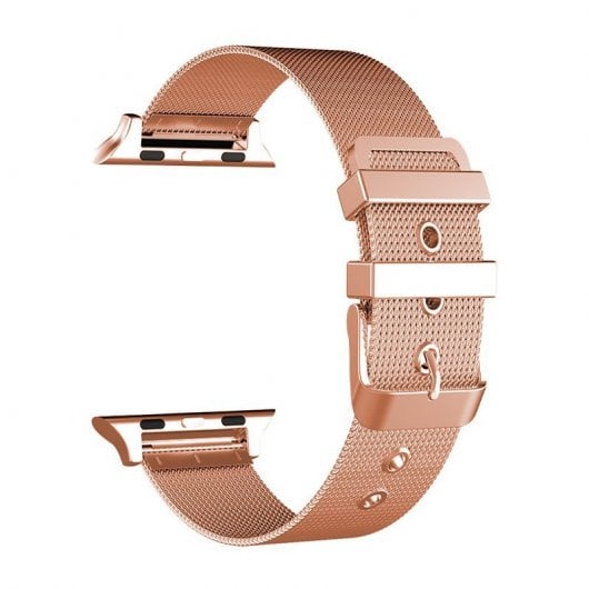 Bracelet métallique en or rose cool pour Apple Watch 38/40 mm série 1/2/3/4/5/SE