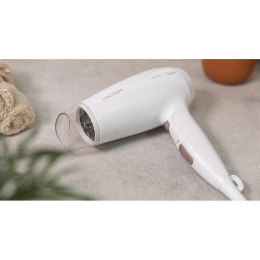 Secador de Cabelo de Viagem Dobrável Iónico Cecotec Bamba IoniCare 5400 Power&Go 2400W 2 Temperaturas 2 Velocidades Jato de Ar Frio Branco