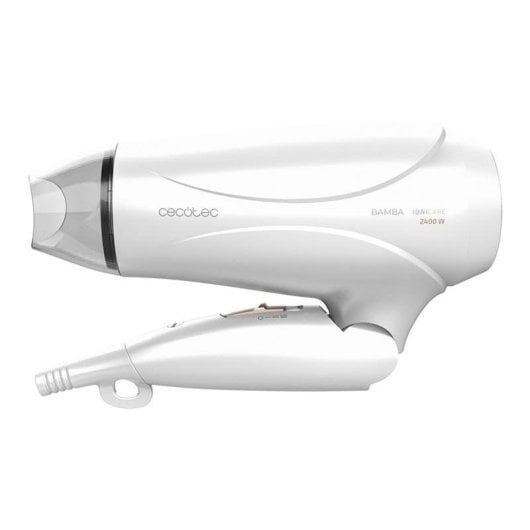 Secador de Cabelo de Viagem Dobrável Iónico Cecotec Bamba IoniCare 5400 Power&Go 2400W 2 Temperaturas 2 Velocidades Jato de Ar Frio Branco