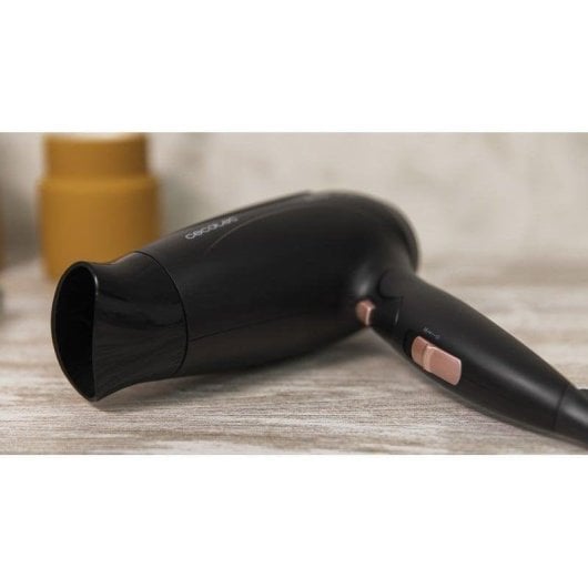 Asciugacapelli Cecotec Bamba IoniCare 5450 Power&Go Pro Fire Pieghevole Ionico da Viaggio 2400W con Diffusore e Accessori Nero