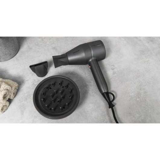 Phon Ionico Professionale Cecotec Bamba IoniCare 5500 PowerStyle 1800W 2 Velocità Accessori Nero