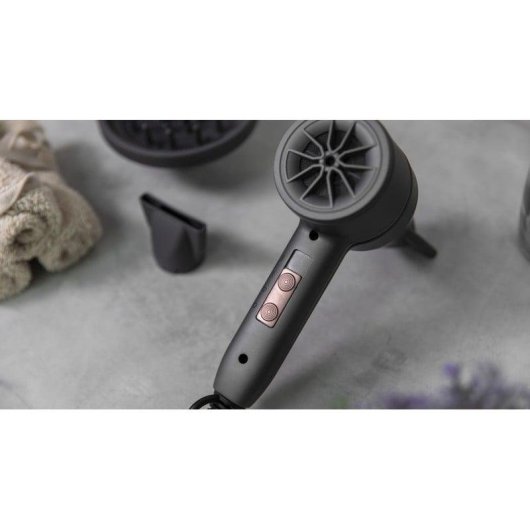 Phon Ionico Professionale Cecotec Bamba IoniCare 5500 PowerStyle 1800W 2 Velocità Accessori Nero