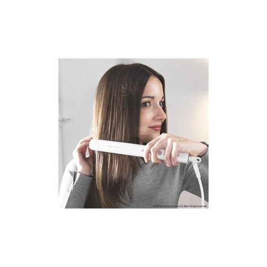 Prancha de Cabelo Turmalina Cecotec Bamba RitualCare 885 Hidraprotect Ion 220ºC 5 Definições Iónica Desligamento Automático Branco