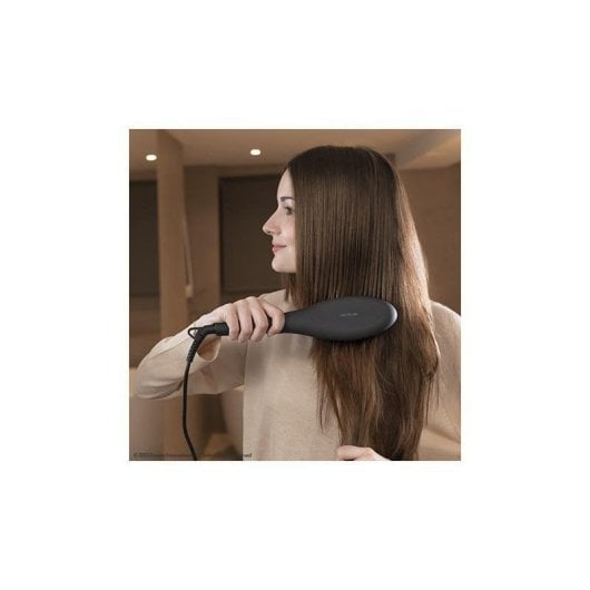 Glättbürste Cecotec Bamba InstantCare 900 Perfect Brush Keramik Ionen 9 Temperaturstufen Schwarz