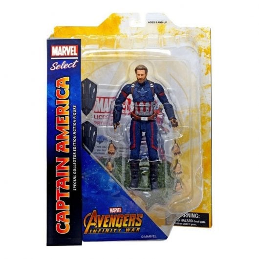 Marvel Select Capitan America Avengers Infinity War Figura articolata 18 cm