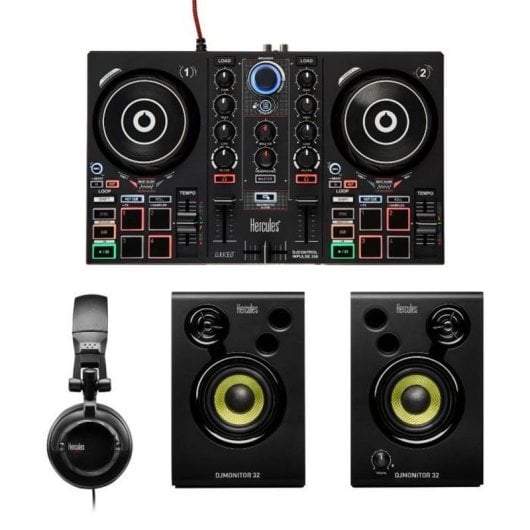Contrôleur DJ Hercules DJLearning Kit DJControl Inpulse 200 Pack Tout-en-un