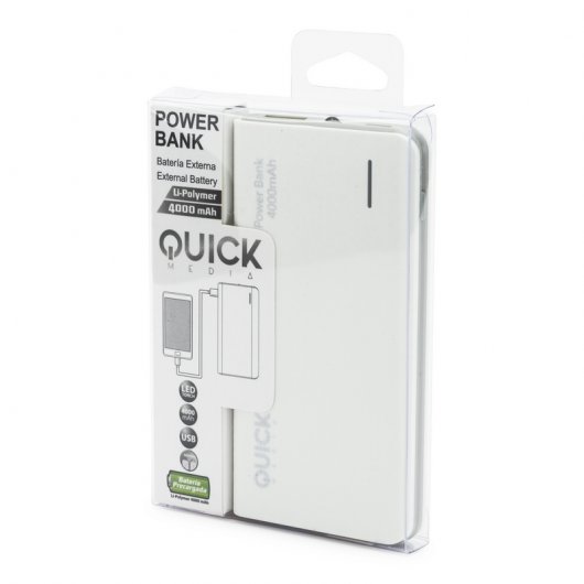 Quick Media PB40 Powerbank 4000mAh Blanca