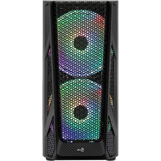 Aerocool AirHawk Duo Cristal Templado USB 3.1 RGB Negra