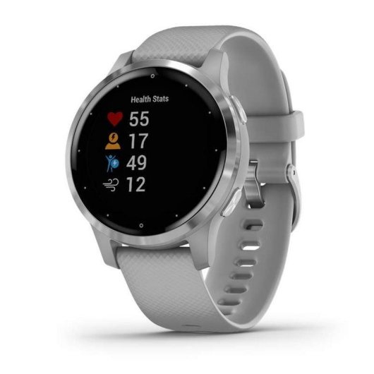 Garmin Vivoactive 4S Bluetooth GPS WiFi 40mm MIP Prateado/Prata Resistência Água 5ATM SpO2