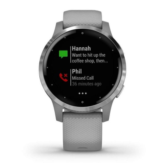 Garmin Vivoactive 4S Bluetooth GPS WiFi 40mm MIP Prateado/Prata Resistência Água 5ATM SpO2