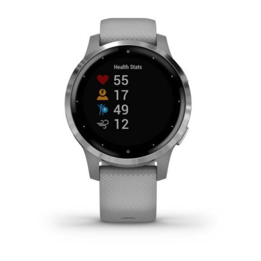 Garmin Vivoactive 4S Bluetooth GPS WiFi 40mm MIP Prateado/Prata Resistência Água 5ATM SpO2