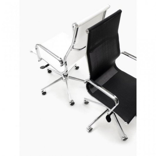 Euromof Berlín Sillón de Oficina con Respaldo Alto Blanco