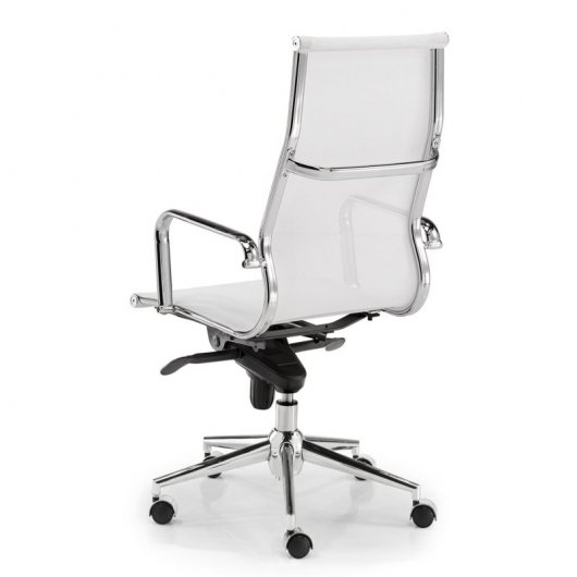 Euromof Berlín Sillón de Oficina con Respaldo Alto Blanco