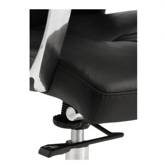 Euromof Dublín Sillón de Oficina Respaldo Alto Ecopiel Negra