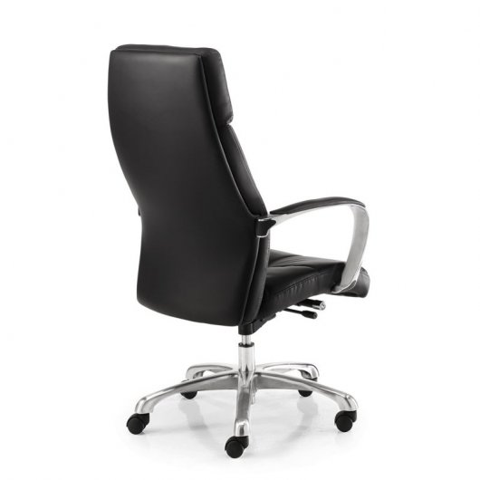 Euromof Dublín Sillón de Oficina Respaldo Alto Ecopiel Negra