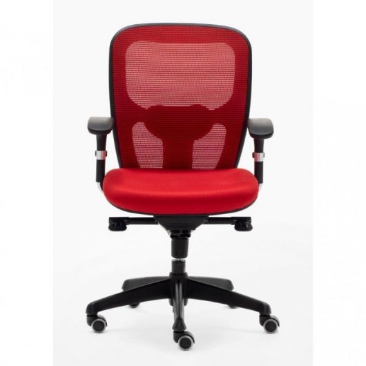 Euromof Boston Cadeira de Escritório Ergonómica com Suporte Lombar Vermelha