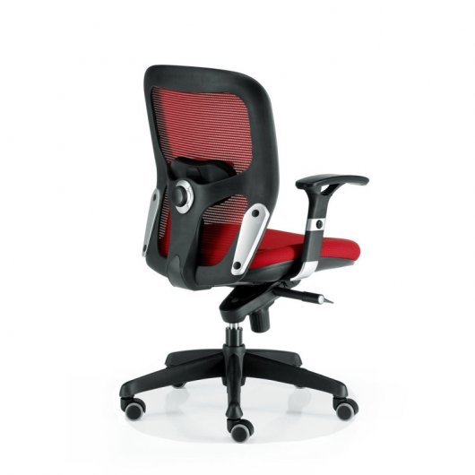 Euromof Boston Cadeira de Escritório Ergonómica com Suporte Lombar Vermelha