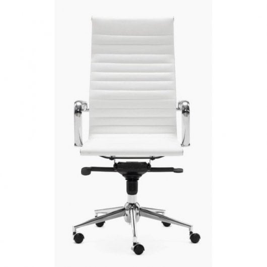 Fauteuil de bureau Euromof London avec dossier haut blanc