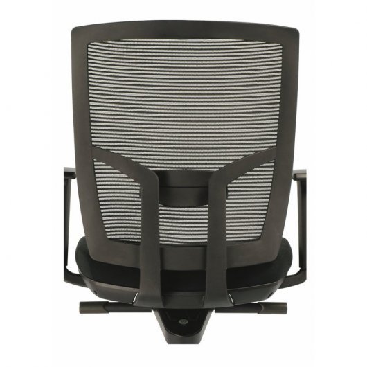 Euromof Chicago Silla de Oficina con Soporte Lumbar y Ruedas Blandas Negra