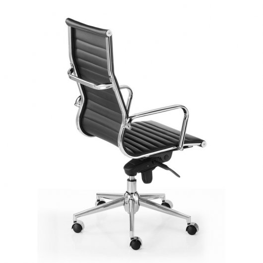 Chaise de bureau Euromof London avec dossier haut noir