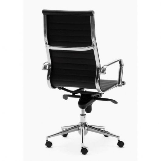 Chaise de bureau Euromof London avec dossier haut noir