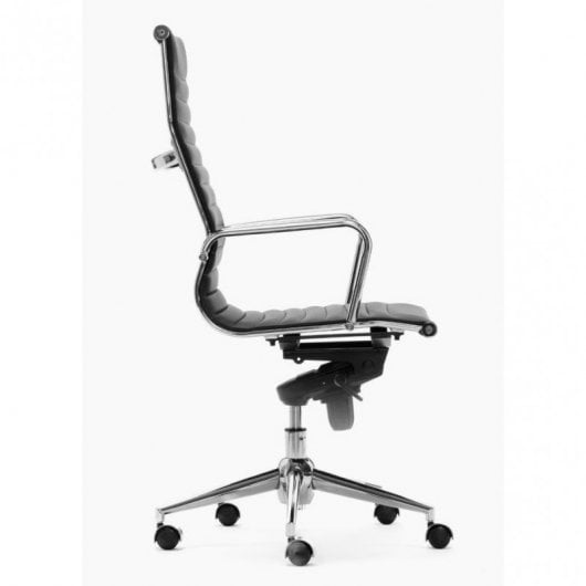 Chaise de bureau Euromof London avec dossier haut noir