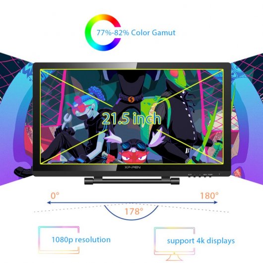 XP-Pen Artist 22 Pro Tableta Gráfica con Pantalla FullHD IPS