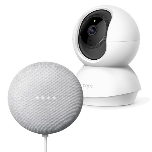 Pack de craies Google Nest Mini + Caméra IP WiFi 360º TP-LINK Tapo C200