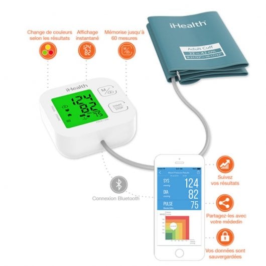 Sfigmomanometro da braccio intelligente iHealth TRACK