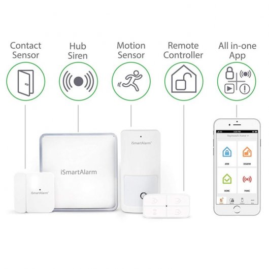 iSmart Alarm Pack de Iniciación de Seguridad para el Hogar