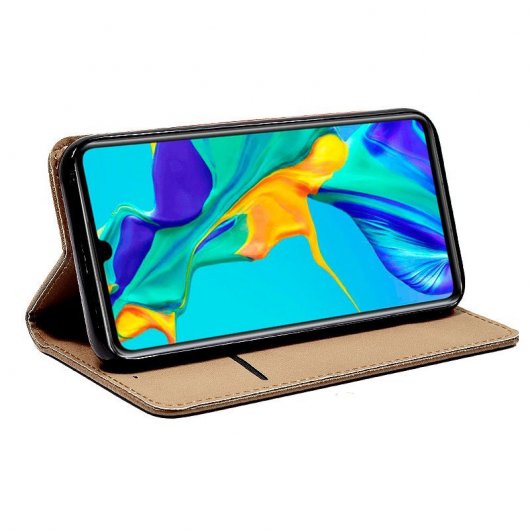 Cool Funda Flip Cover Liso Beige para Huawei P30