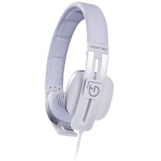 Auriculares Hiditec Wave met microfoon, bedraad, supra-aural, wit
