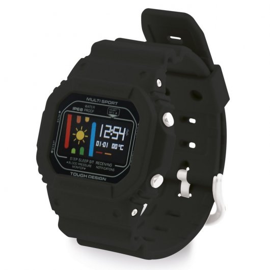 Ksix SmartBand Retro Pulseira Inteligente com Monitor Cardíaco Preta