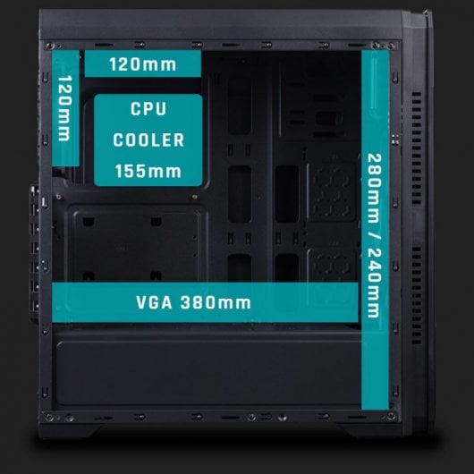 Hiditec V10 RGB USB 3.0 con Ventana Negra