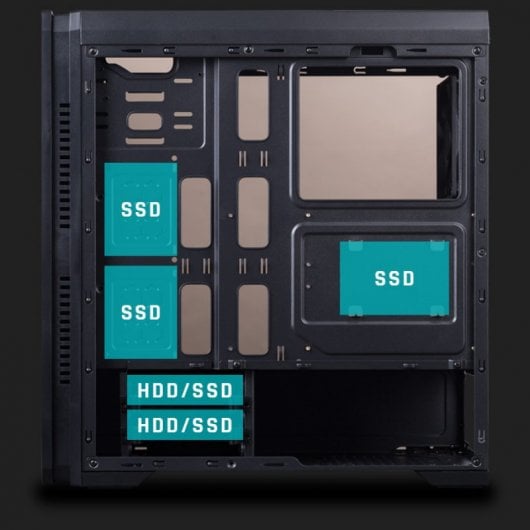 Hiditec V10 RGB USB 3.0 con Ventana Negra